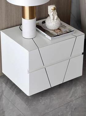 JHT88SKRYQ-70#意式极简白色床头柜现代简约小户型卧室床边柜简易