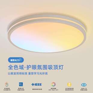 天境灯晴空灯自然光卧室高级轻奢天际灯水晶圆形智能青天空吸顶灯