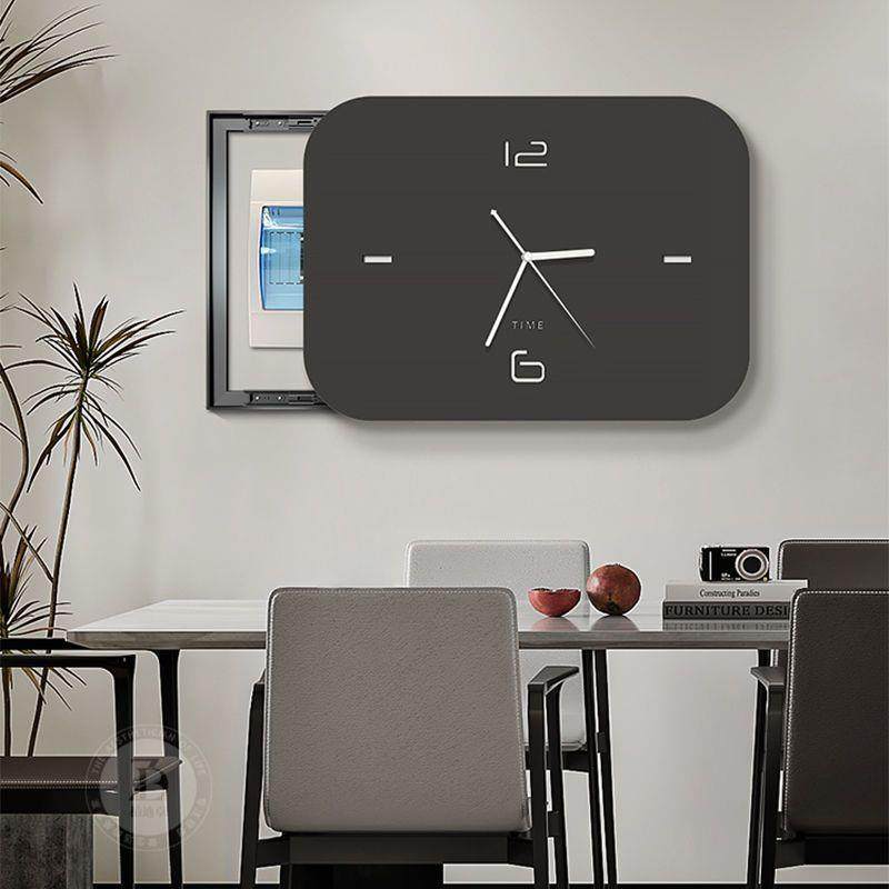 极简钟表电表箱装饰画现代简约弱电箱遮挡挂画轻奢电闸盒开关壁画