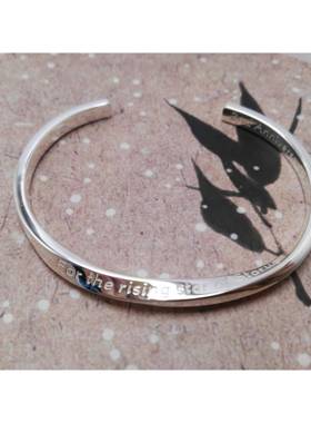 新款刻字99纯朋银莫比9乌斯情侣手镯一对送男女闺蜜生日情友人节