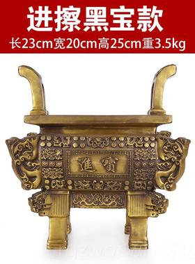 新款纯黄铜鼎盛千秋信香摆件工艺炉品招财客厅办鼎公室装饰开业诚