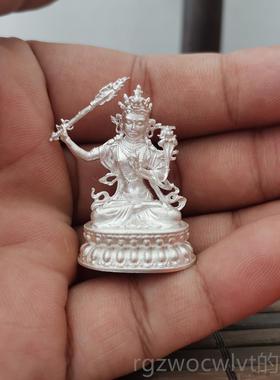 新款99纯银文殊命菩萨9佛像藏传佛奉居家供摆件小随身佛口袋佛本