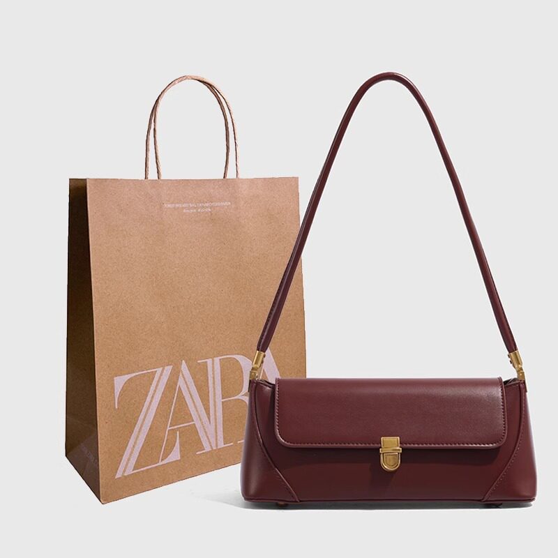 2025新款时尚简约腋下法棍包