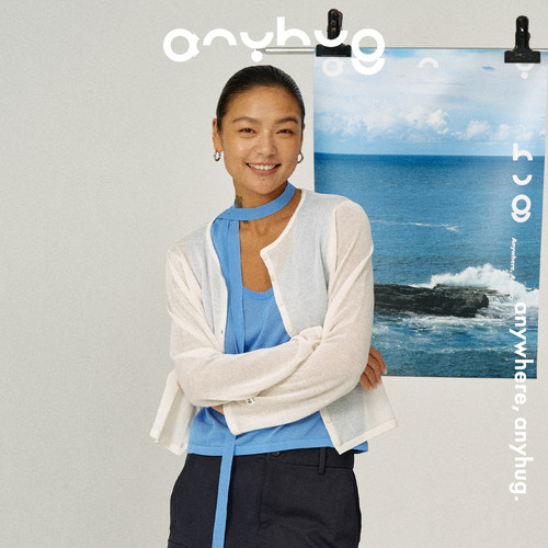 AnyHug夏日轻薄防晒衫女开襟空调罩衫上衣宽松透气针织防晒衣外套