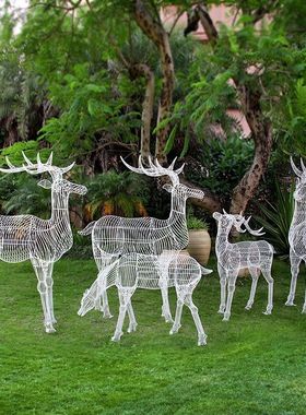户外创意镂空圣诞梅花鹿