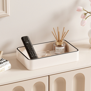 玄关钥匙收纳盒入户门口摆件桌面客厅茶几化妆品首饰杂物整理盘