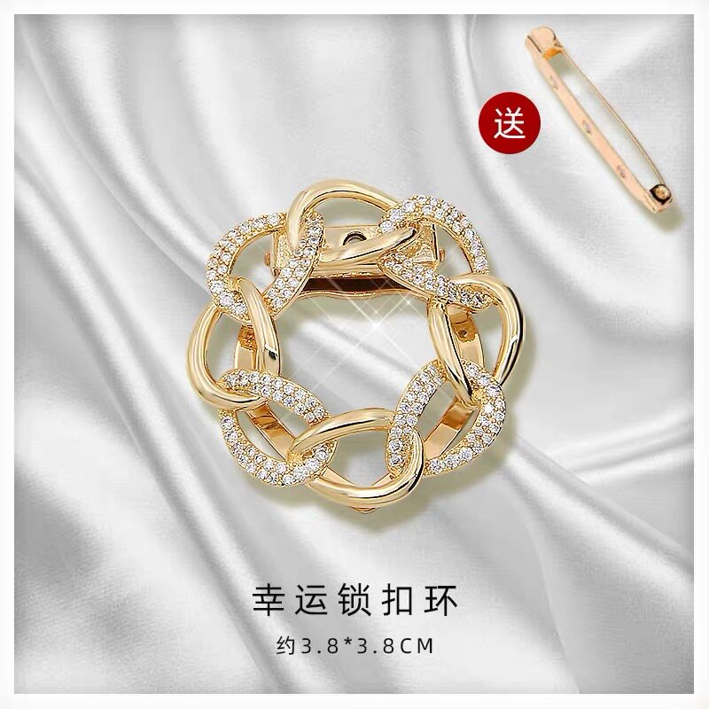 衣角打结丝巾扣高端衣服腰带小围巾固定夹高档多功能2023新款别针