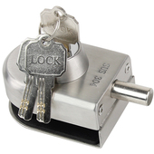 免开孔玻璃门锁单门双门无框玻璃锁插销锁卫生间浴室锁地插地锁