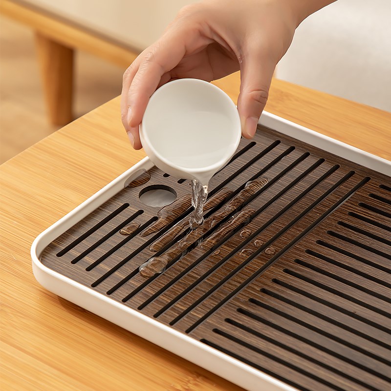 桌面木质沥水托盘杯子收纳置物架茶杯架子茶具收纳架放杯子置物架