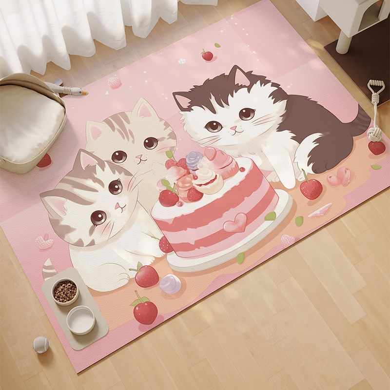 可爱pvc宠物地垫防水防尿狗狗围栏垫猫咪餐垫防猫毛可擦耐咬防滑,宠物/宠物食品及用品,猫狗垫子,淘宝优惠券,粉丝福利购,淘宝优惠卷