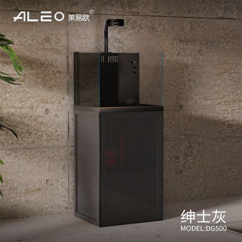 莱易欧工业风2代底过滤背滤超白玻璃鱼缸客厅家用方缸生态水族箱