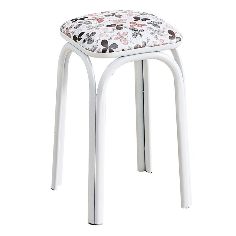 软面皮凳 布面圆凳子 铁腿三脚凳 简约叠小凳 四腿方凳子实木加粗