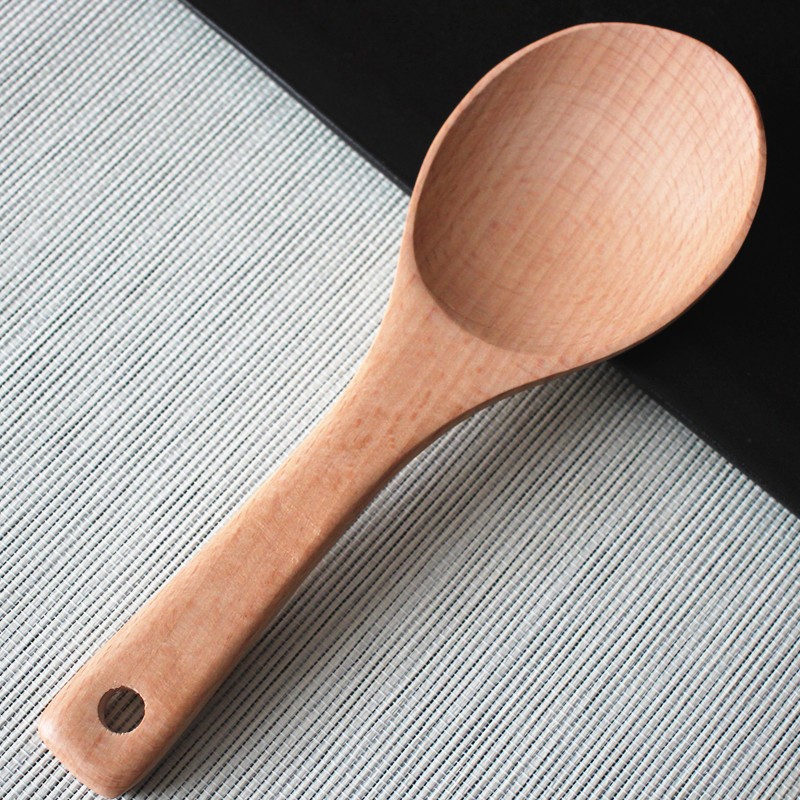 加厚实木勺子日式盛汤勺分粥勺盛饭勺分菜勺家用实木制短柄大汤勺