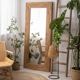 实木边框全身镜子复古中式 全身镜落地镜超大全身镜子卧室宿舍简约