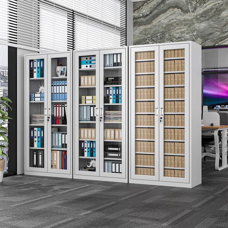 豪铠财务会计凭证柜钢制通玻文件资料合同专用档案柜办公室储物柜