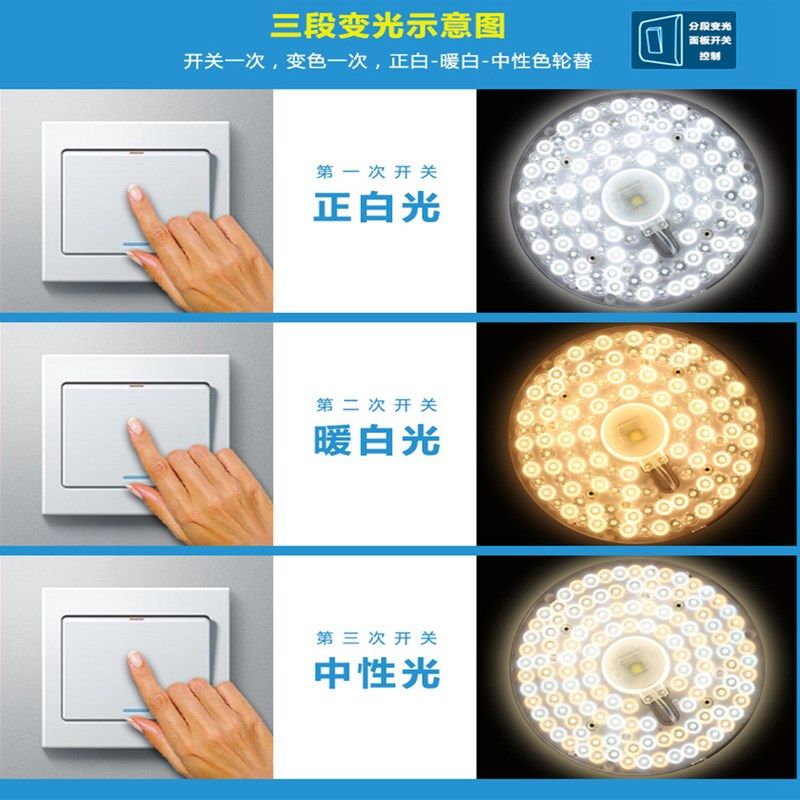 led吸顶灯改造灯板灯管灯盘替换灯芯灯条贴片风扇灯光源模组灯泡,家装灯饰光源,LED球泡灯,淘宝优惠券,粉丝福利购,淘宝优惠卷