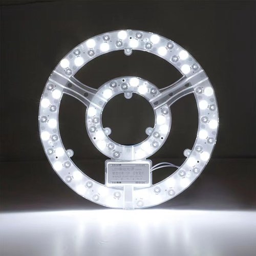 LED光模组光源风扇吸顶灯大瓦数灯芯双色72w36瓦带磁铁吸护高光灯