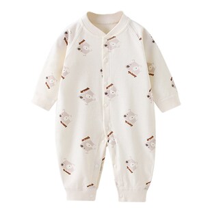 新生婴儿儿衣服连体衣男孩女宝宝秋装贴身秋衣a类纯棉睡衣秋冬季