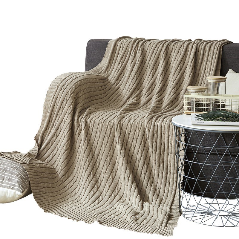 棉新款铮舍春秋毯双人棉沙发毛毯办公室午休空调盖毯午睡休闲毯子