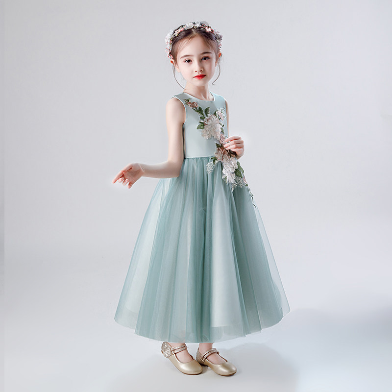 女童连衣裙夏装2023新款洋气小女孩裙子夏礼服儿童公主裙夏季纱裙