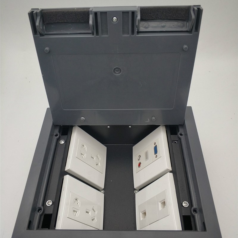 塑料地毯式地插隐藏插头铺地毯适用静电架空地板安装4位86型面板