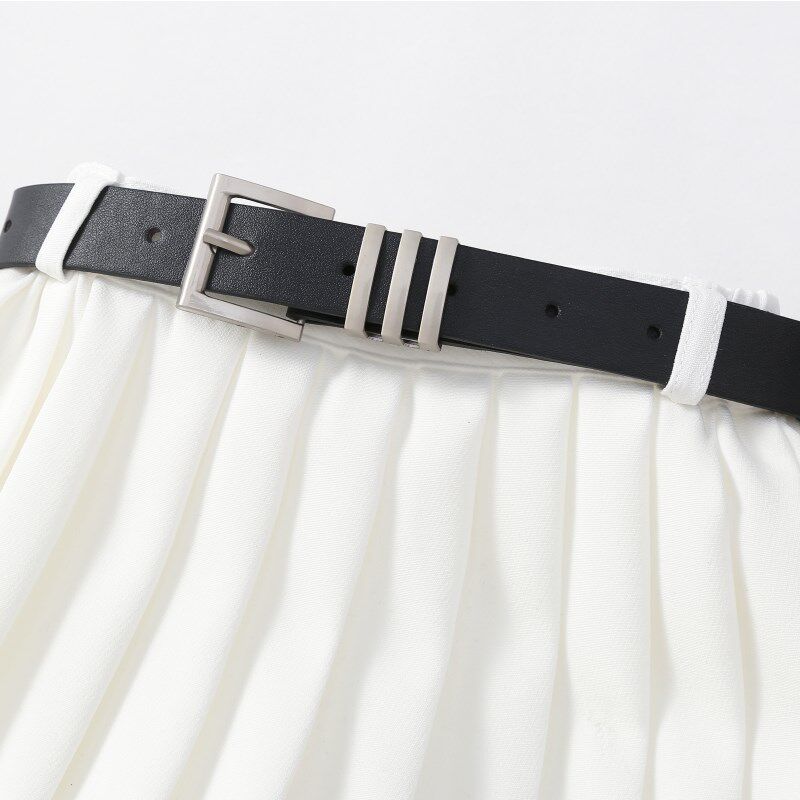 女童白色短裙夏季儿童防走光裙裤高腰百搭半身裙女孩学院风百褶裙