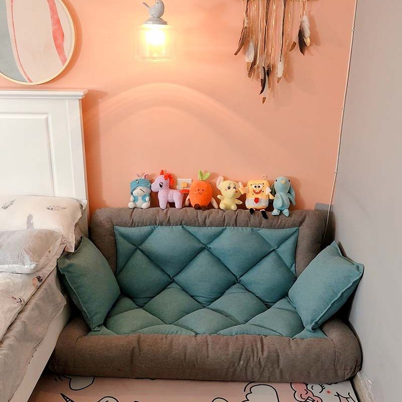 懒人沙发榻榻米床折叠躺阳台休闲地上单人双人小型卧室椅可爱子迷