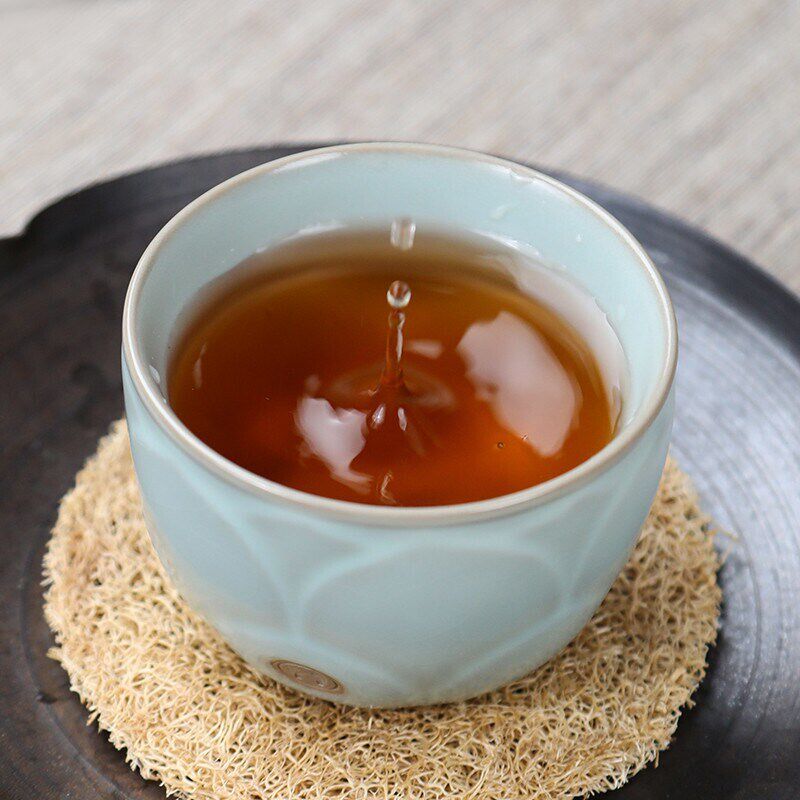 东道汝窑茶杯茶具 陶瓷功夫茶杯品茗杯 开片可养主人杯汝粉杯天青