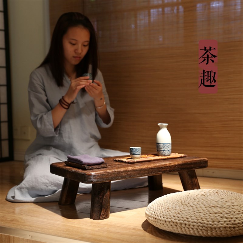 飘窗桌子小茶几简约日式实木炕桌榻榻米桌子矮桌茶桌阳台茶几炕几