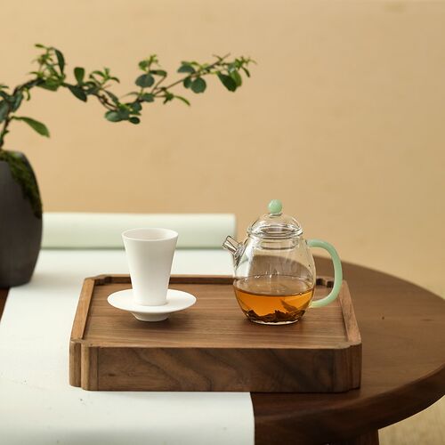 黑胡桃干泡台茶盘实木托盘家用茶托盘阳台一人泡茶移动迷你小茶台