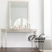 美式 饰轻奢玄关柜定制 玄关台实木入户门厅过道靠墙边桌简约半圆装