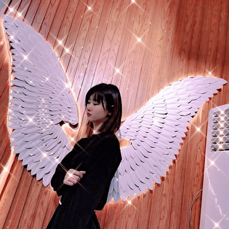 loft工业风壁饰墙上装饰品铁艺翅膀复古网红酒吧网咖立体创意壁挂