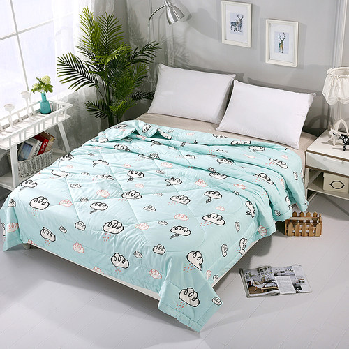 全棉夏凉被单双人空调被婴儿童幼儿园薄被子可水洗纯棉花午睡夏季