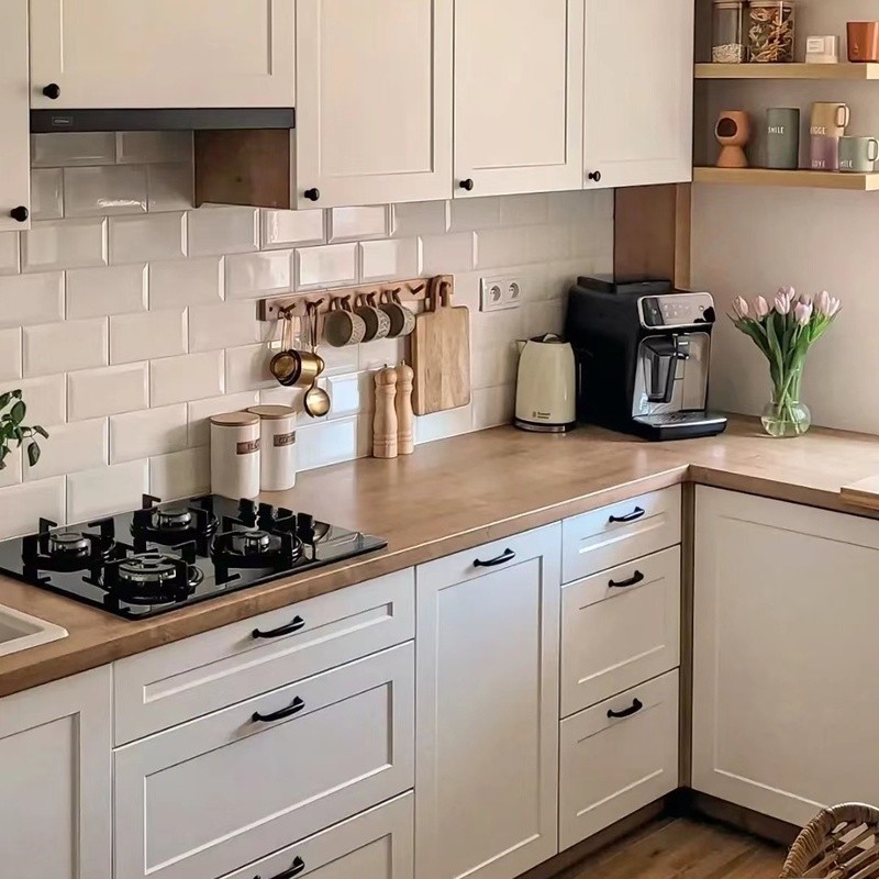 厨房橱柜木纹自粘贴纸加厚防油防烫灶台台面翻新改色实木贴皮仿木