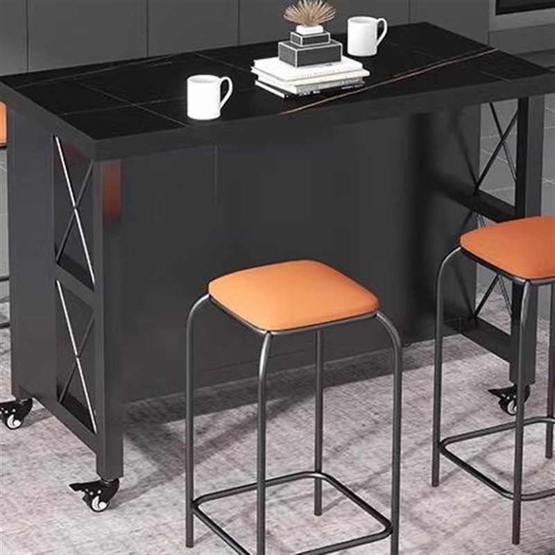 厨房岛台柜单独定制可移动料理吧台餐桌隔断一体家用开放式餐边柜