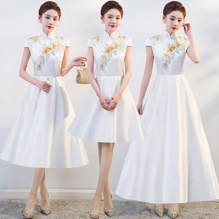 晚礼服女大合唱团演出服女2024新款朗诵气质独唱指挥颁奖礼仪旗袍