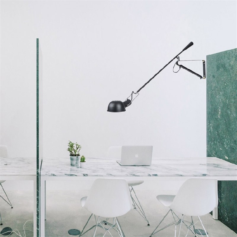 长壁灯loft咖啡厅个性过道服装店亚黑色餐厅铁艺装饰带开关灯具