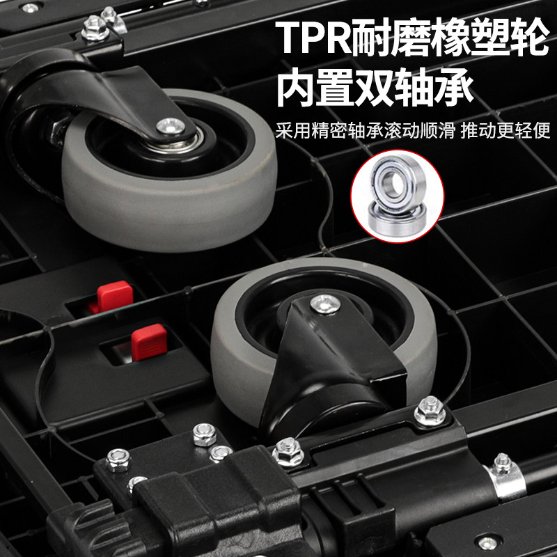 铝合金折叠平板车手推车搬运车拉货车小推车拖车大号静音拉货车