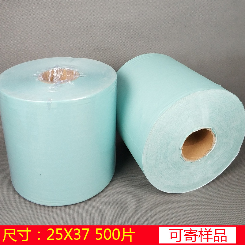 工业擦拭布纸大卷工业无尘布无尘纸绿色贝壳纹加厚吸油布大卷纸