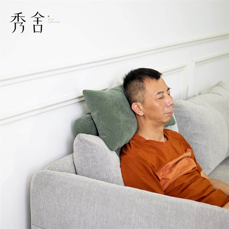 秀舍懒人岛定制北欧布艺沙发头枕颈部支撑专用护颈枕沙发加高靠枕