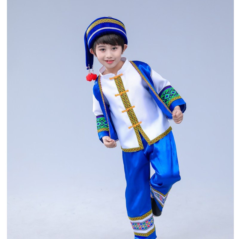 三月三民族服装儿童56个民族服装男童套装广西三月三壮服