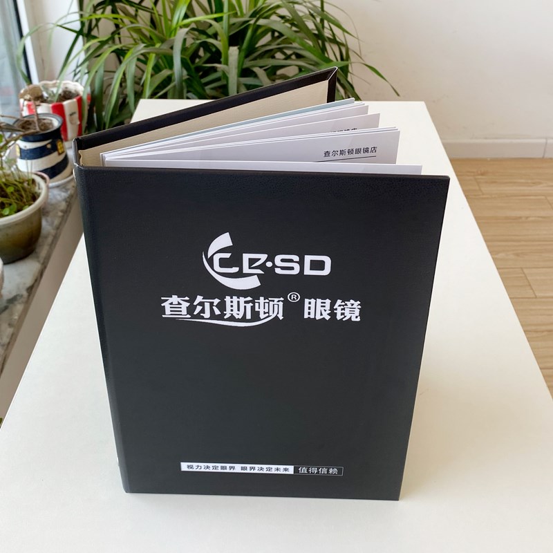 订做大光明查尔斯顿眼镜活页价目册依视路明月视力养护水晶价格表