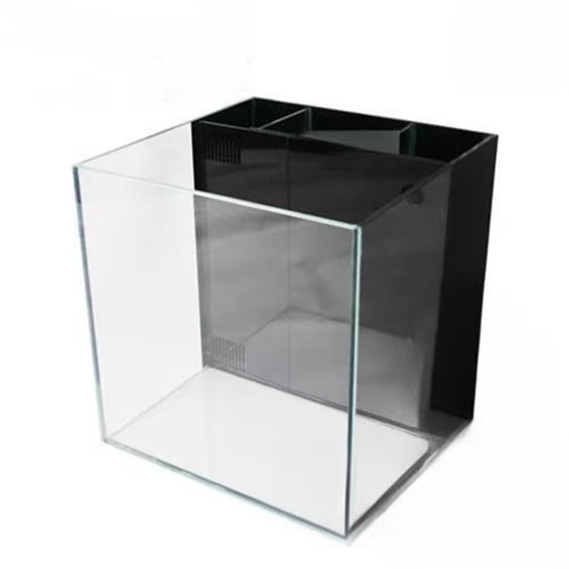 金晶超白生态海缸黑玻背虑鱼缸免换水自循环淡水一体缸背滤玻璃缸