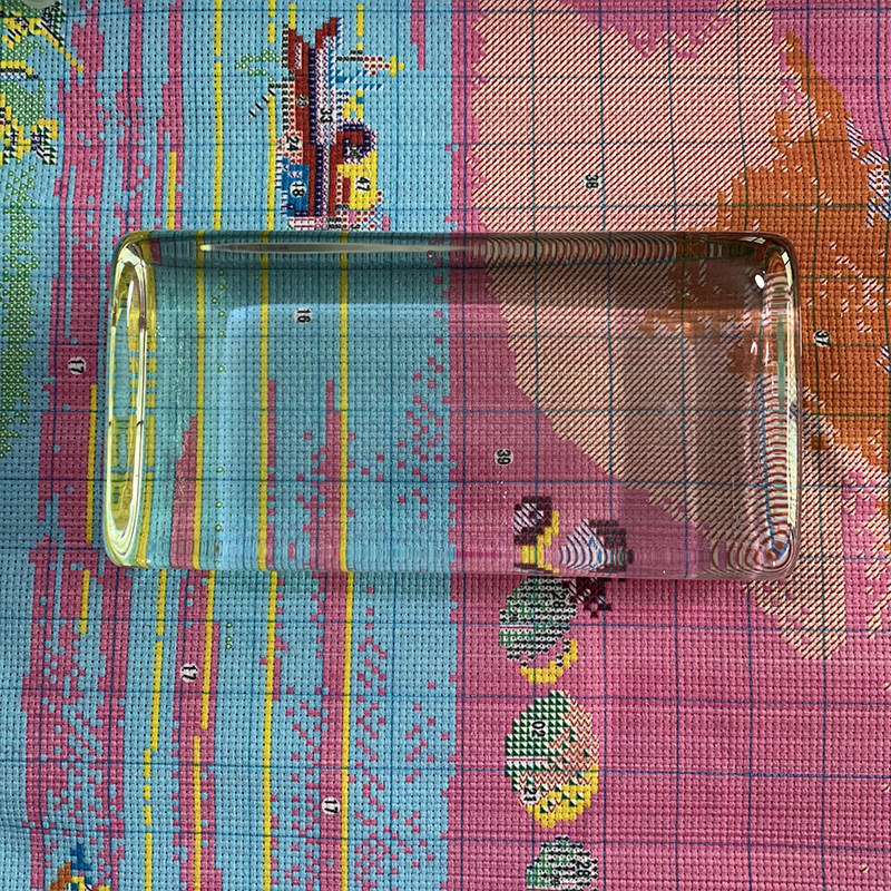 十字绣压布砖水晶砖透明5斤重尺寸20cmx10cm