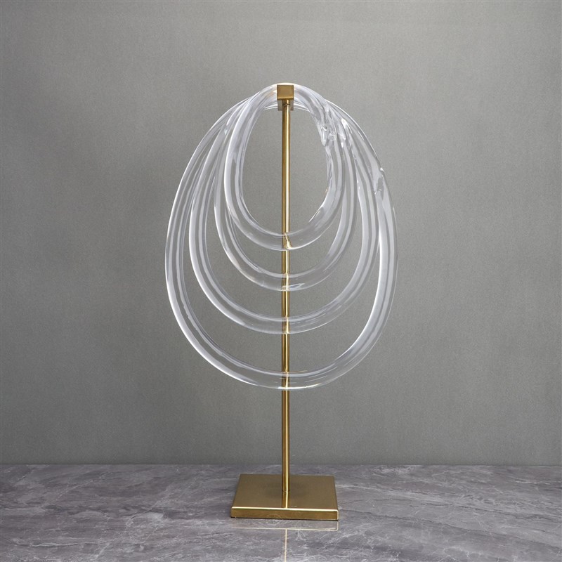 欧式玻璃圈样板房售楼部卧室书房客厅餐厅桌面玄关软装饰品摆件