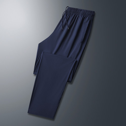 直筒校服裤学生冰丝高弹