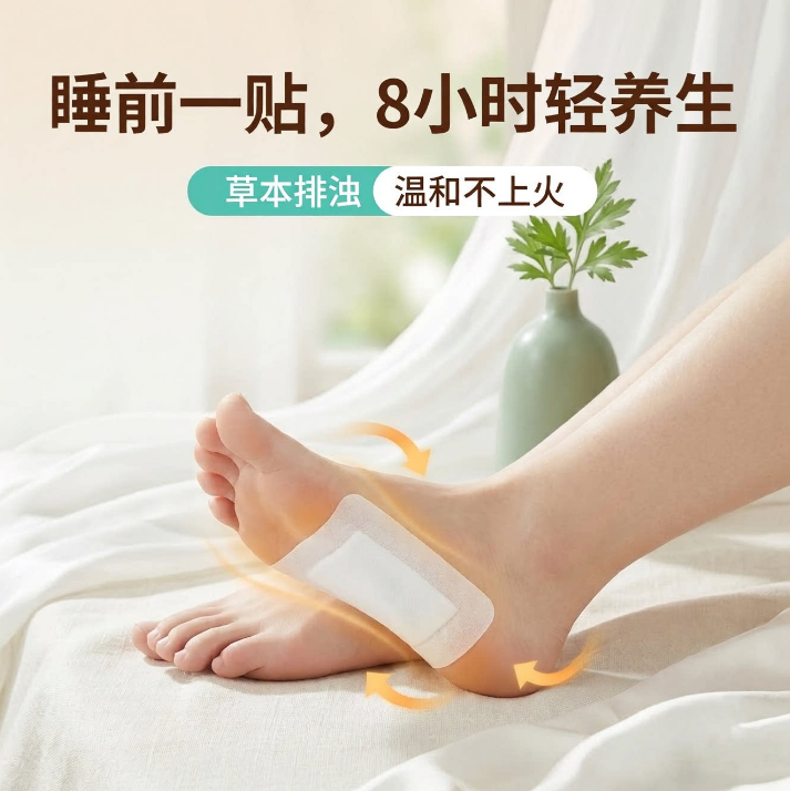 艾草祛湿排毒足贴祛寒睡眠女体内脚贴去湿气暖足发热通络助眠
