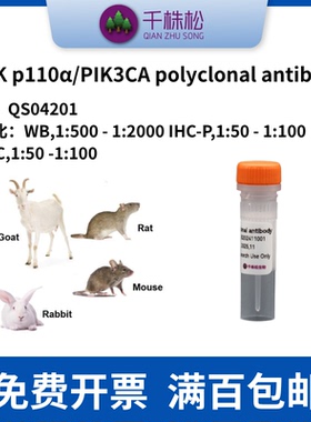 PI3K p110α/PIK3CA polyclonal antibody兔抗一抗 WB IHC IF/ICC