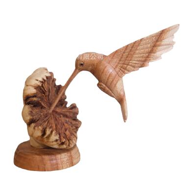 WoodenHu文mminWY-380gbird面树脂木制工艺飞鸟啄木家居办公桌艺