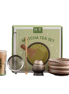 日式粗BY001Mc陶抹茶套装点工具茶陶瓷抹盏茶碗茶茶筅套装打抹茶
